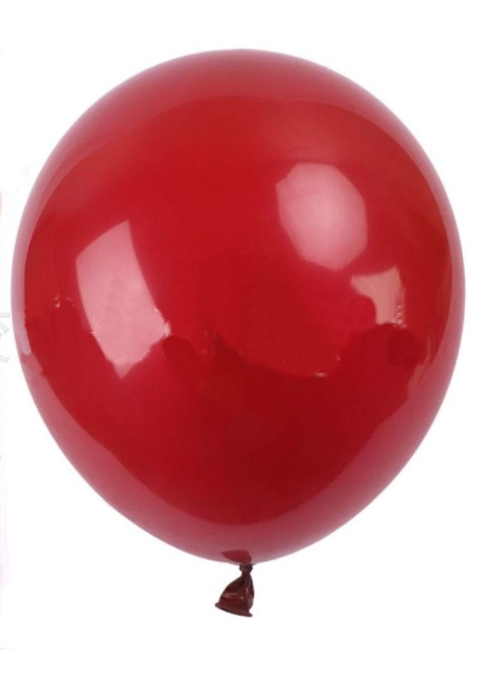Повітряні латексні кулі кольору 045 темно-червоний 18 дюймів No Brand (345705246)