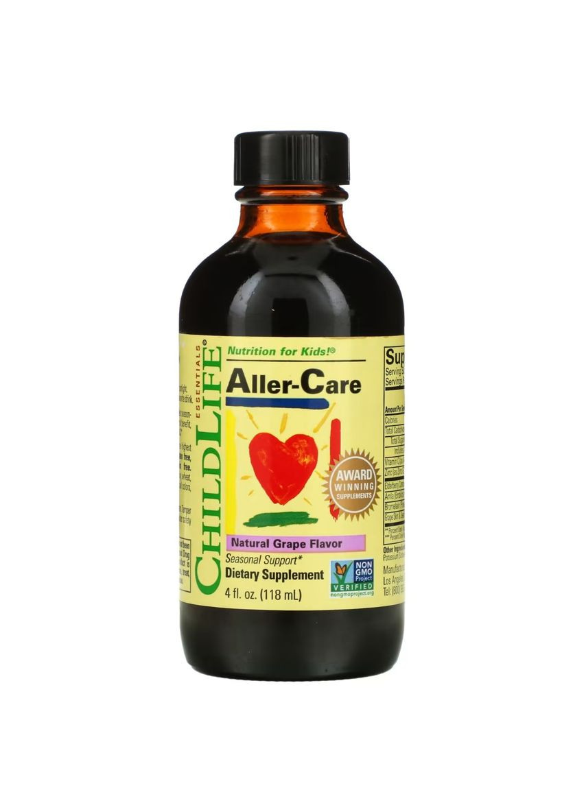 Здоровий імунітет дитини, смак винограду, Essentials, Aller-Care,, 118 мл ChildLife (322741305)
