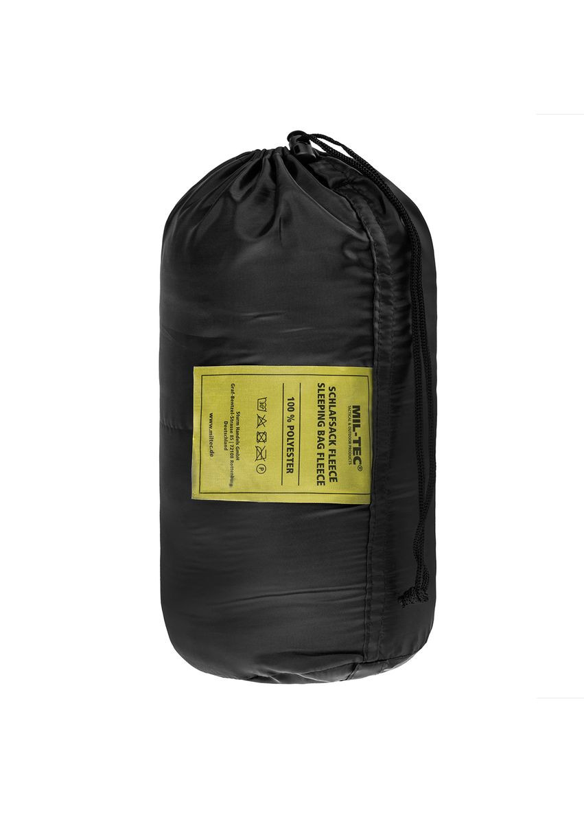 Тактический Спальный Мешок Флисовый 220 х 80 х 50см Черный 14114002 Mil-Tec (348117440)