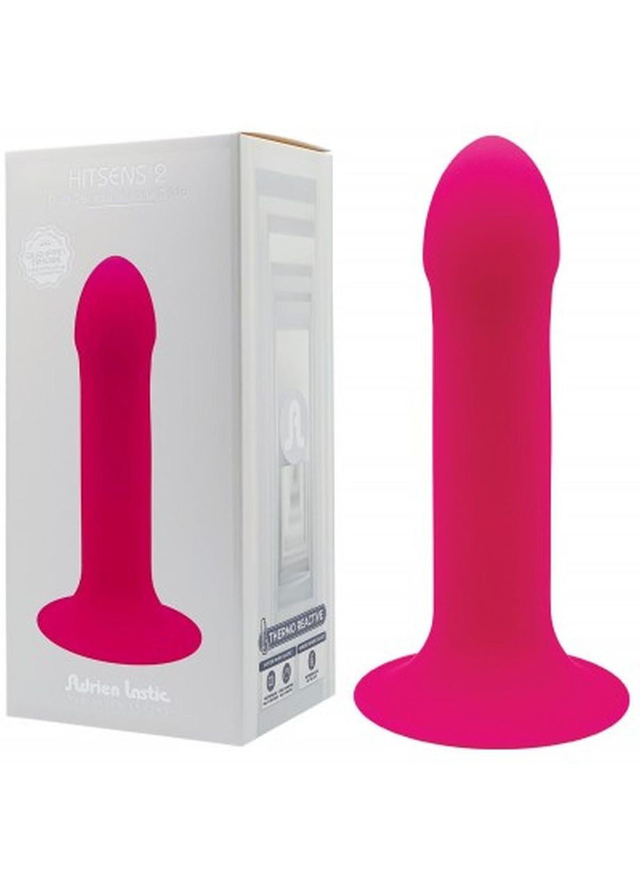 Фаллоимитатор термореактивный Adrien Lastic Hitsens 2 двойной плотности, на присоске, розовый No Brand (330617766)