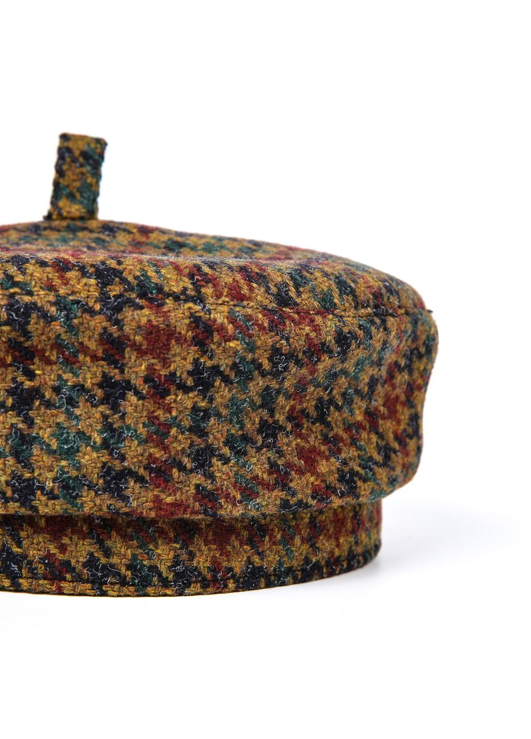 Берет женский шерсть бордово-зеленый ЭНЖИ LuckyLOOK 938-281 (367992066)