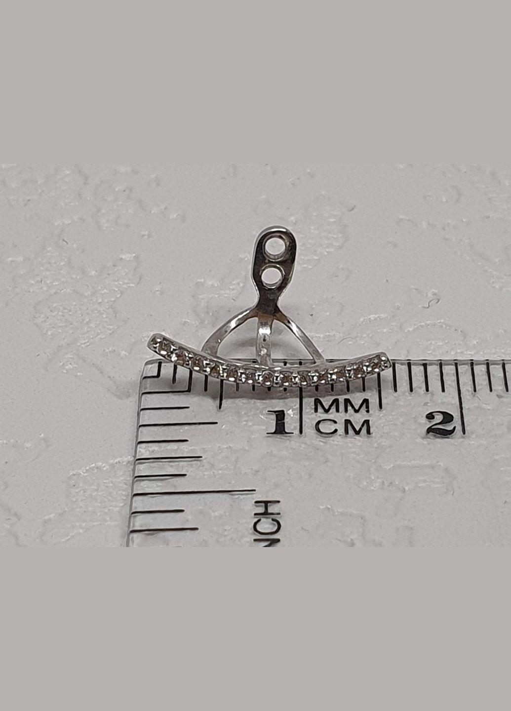 Срібні пуссети з фіанітами. 90200986 Qvaliz (308020244)