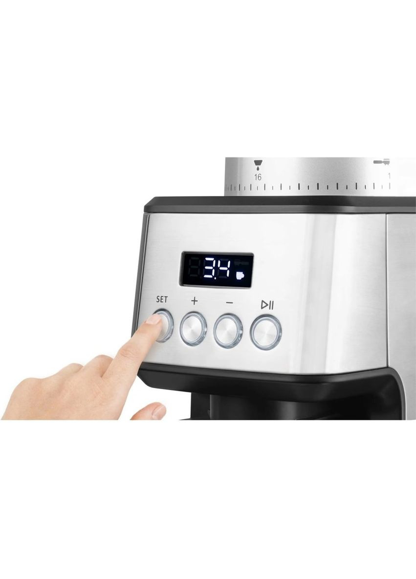 Кофемолка жернова, 180Вт, об'єм зерен-250г, 31 ступ.помелу, метал, сріблястий Catler (370615429)