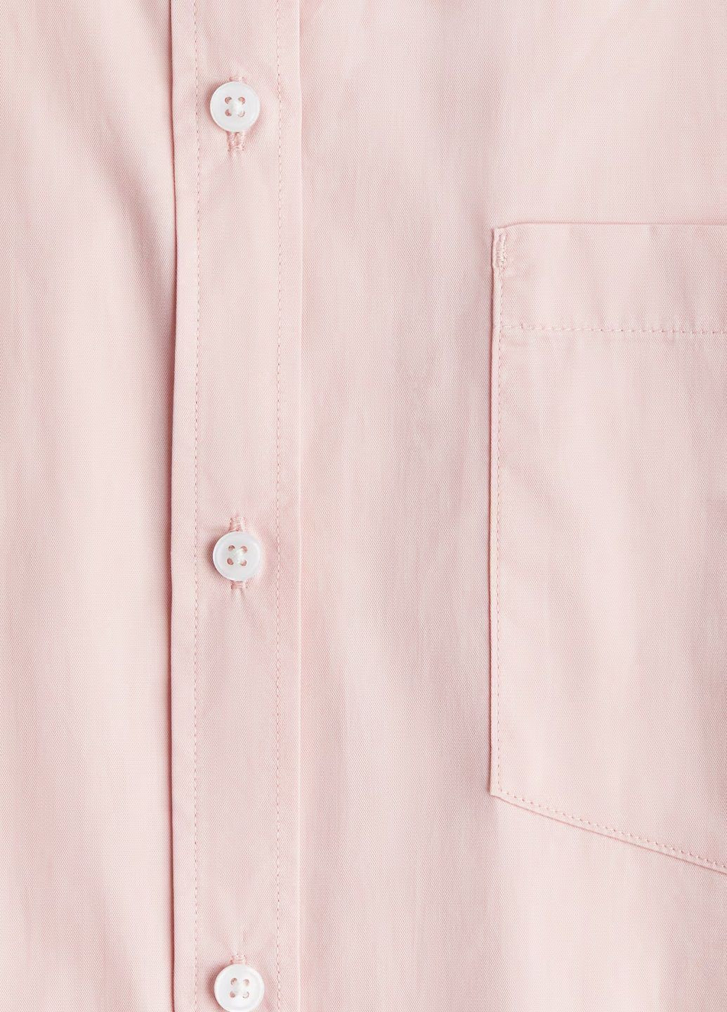 Светло-розовая кэжуал рубашка однотонная H&M