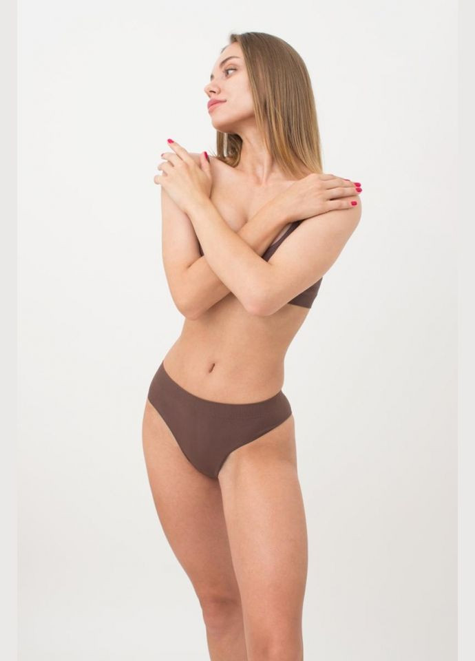 Трусики жіночі безшовні бразиліана в рубчик Giulia BRASILIAN BRIEFS RIB (316683755)