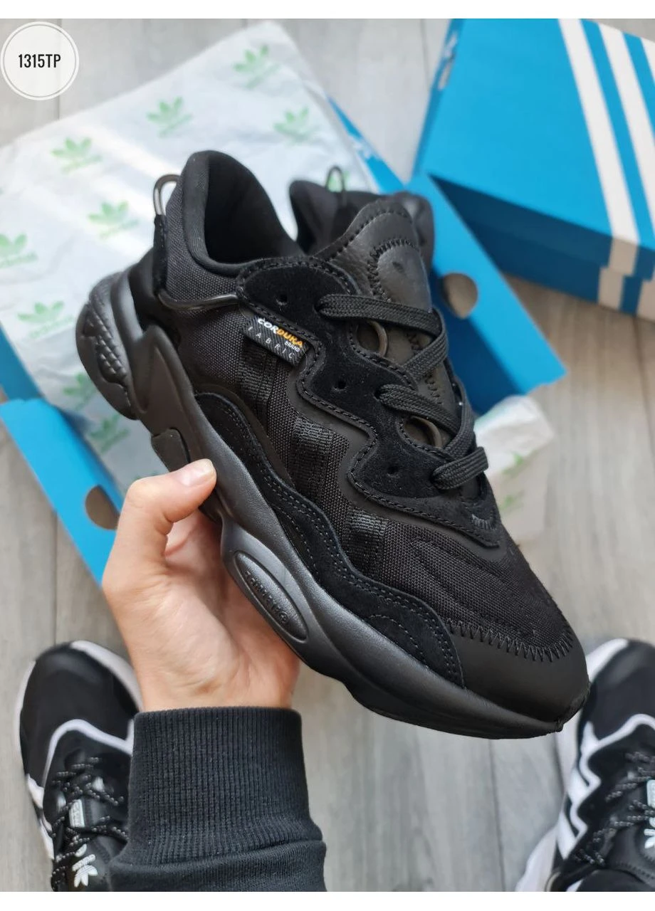 Черные летние кроссовки adidas ozweego cordura total black адидас озвиго No Brand