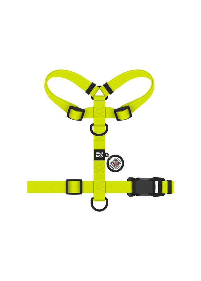 Шлея для собак водостійка анатомічна Н-подібна WAUDOG Magnet з QR-паспортом, магнітна пряжка-фастекс,, Ш 15 мм, А 28-42 см, В No Brand (363200187)