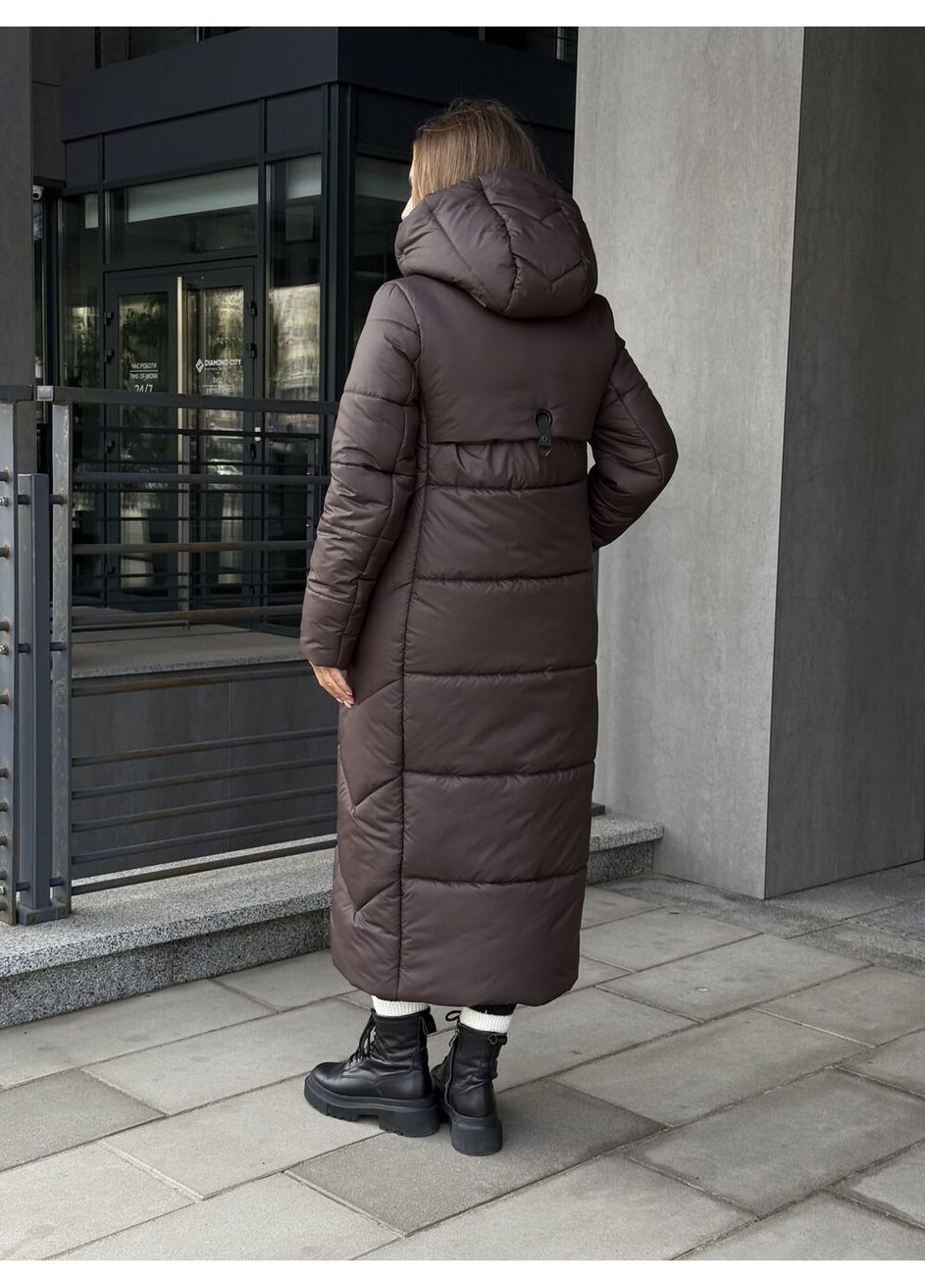 Коричневая зимняя зимня куртка-пальто сандра MioRichi