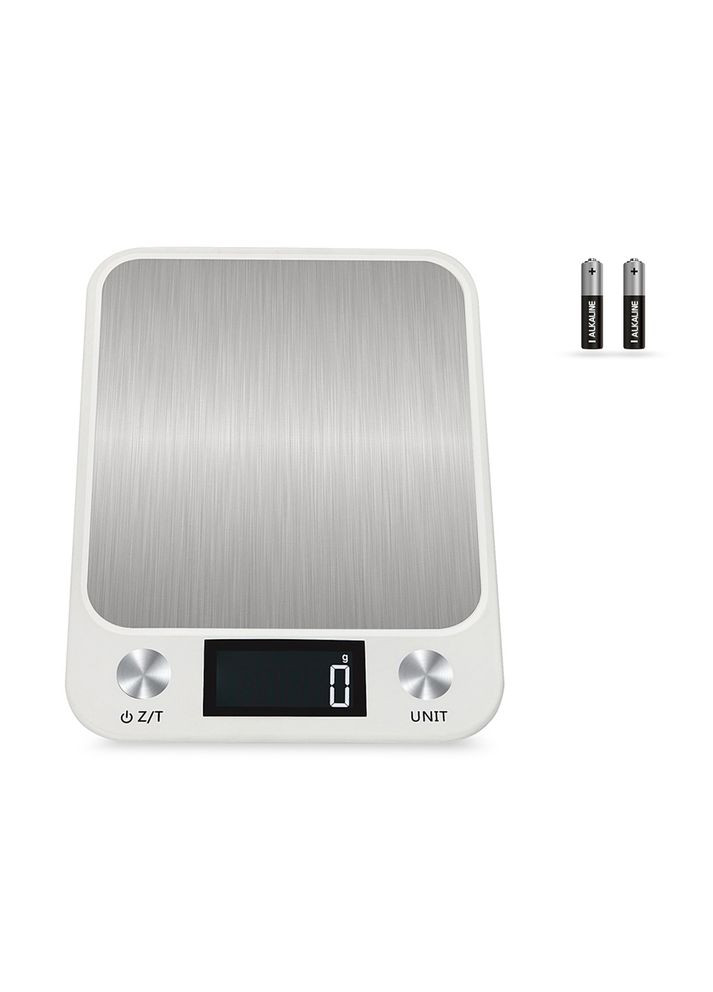 Ваги кухонні електронні Zally Premium CX - 15 кг з батарейками Білі No Brand (302974812)