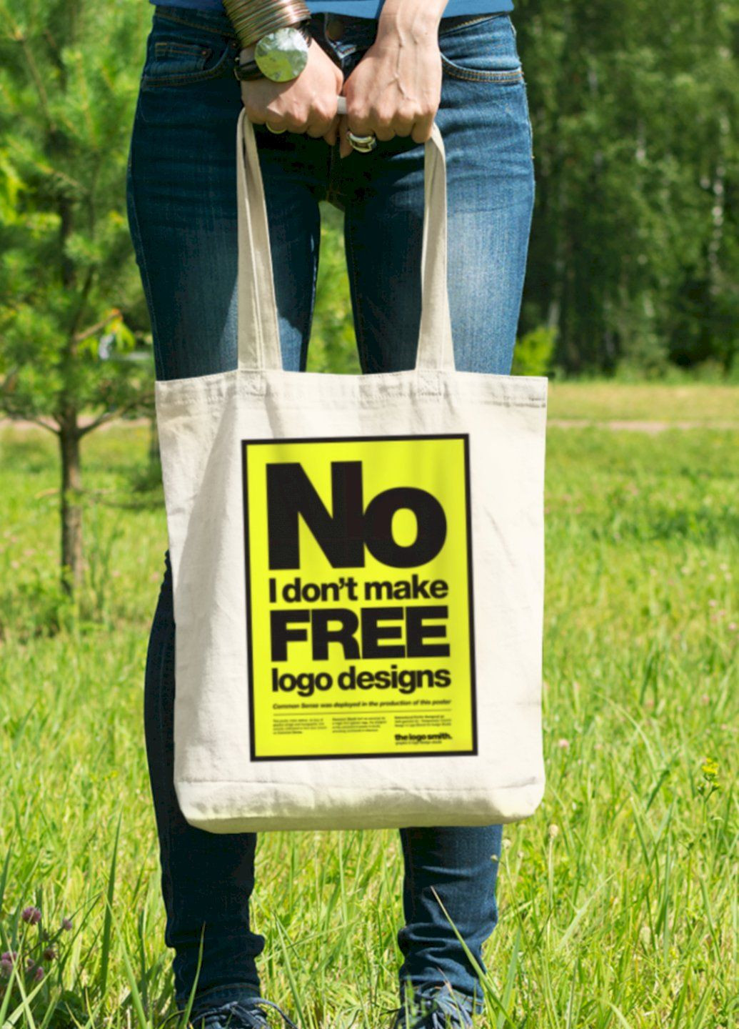 Еко-сумка шопер Ctrl+ натуральний "No I don`t make free logo designs" Ctrl+ (303772985)