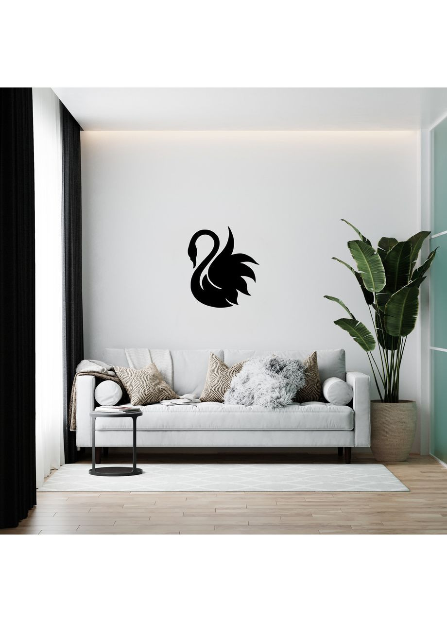 Стильный декор на стену деревянное панно «Лебедь» Ekostar (368307201)