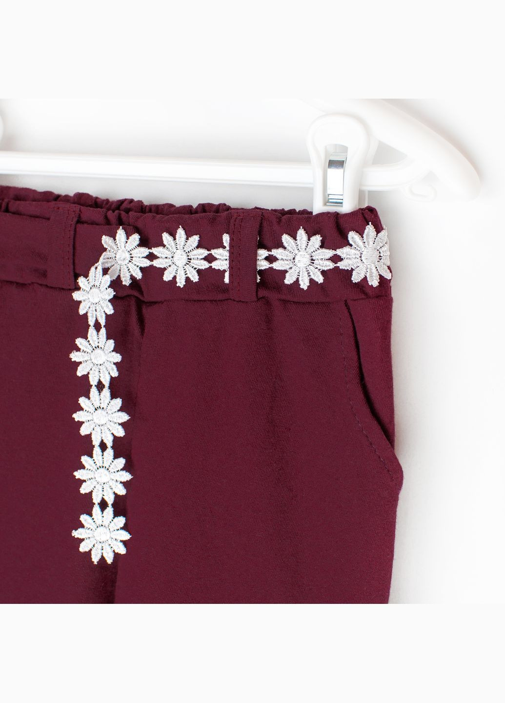 Шорти з куліру для дівчинки Бордовий Malena (322220826)