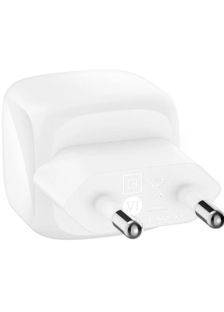 Зарядний пристрій USB-С PD PPS PVC 30Вт White (WCA008KQ1MWH-B6) Belkin (381436380)