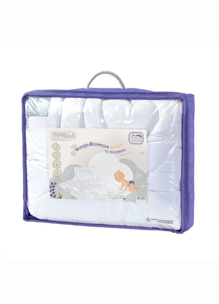 Набір дитячий для сну в ліжечко ковдра 100х135 см та подушка 40х60 см антиалергенна зимова ковдра PAPAELLA (342128797)