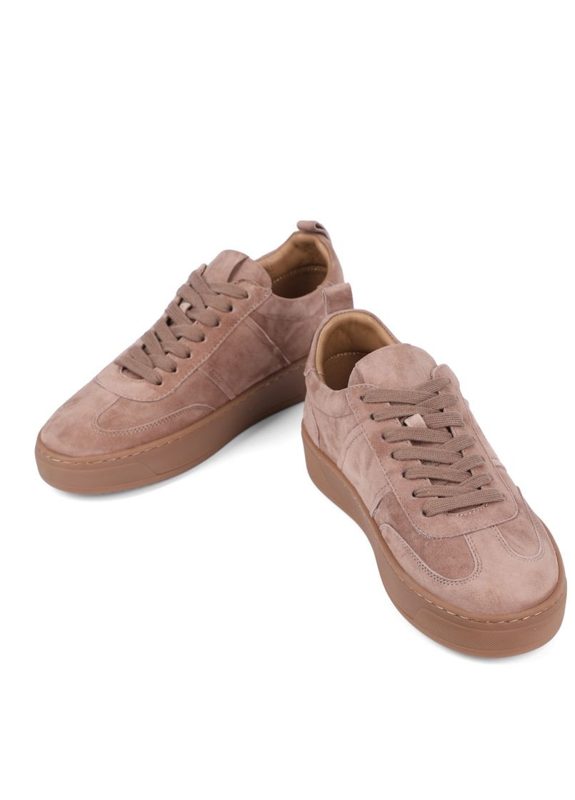 Бежеві жіночі кеди 201-24102-11-2 бежевий велюр MIRATON