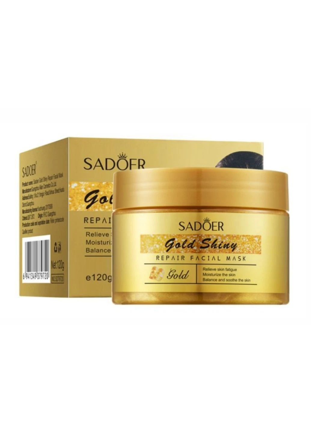 Маска для обличчя з екстрактом золота Gold Shiny Repair Facial Mask, 120 мл SADOER (377170997)
