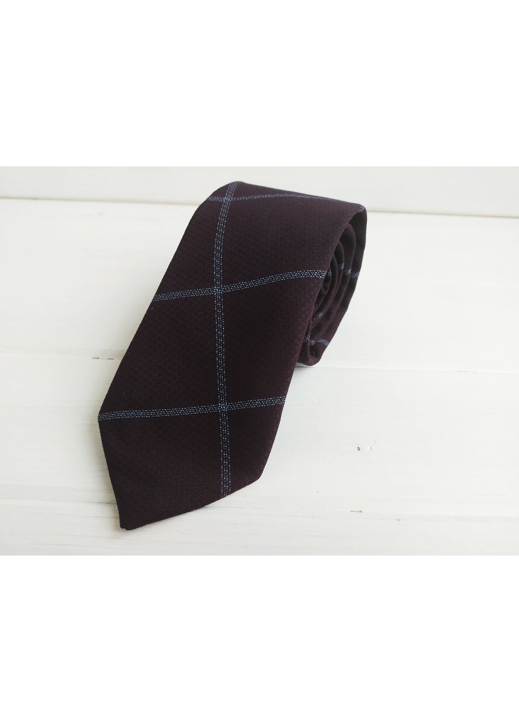 Галстук в клетку цвета баклажан Major Style (351892250)