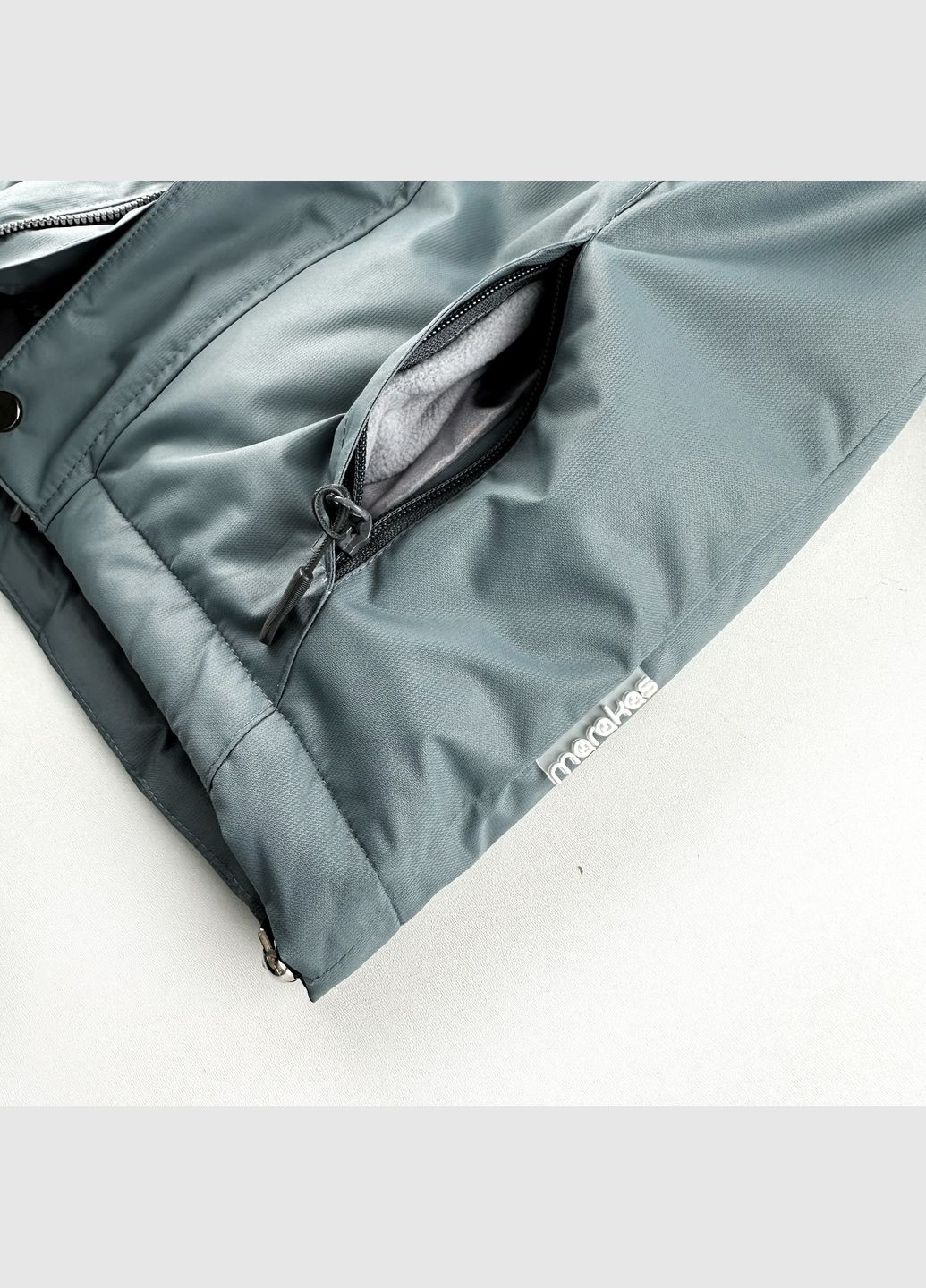 Серая зимняя куртка зимняя однотон зимний 1jac-fl-01-09244 Marakas