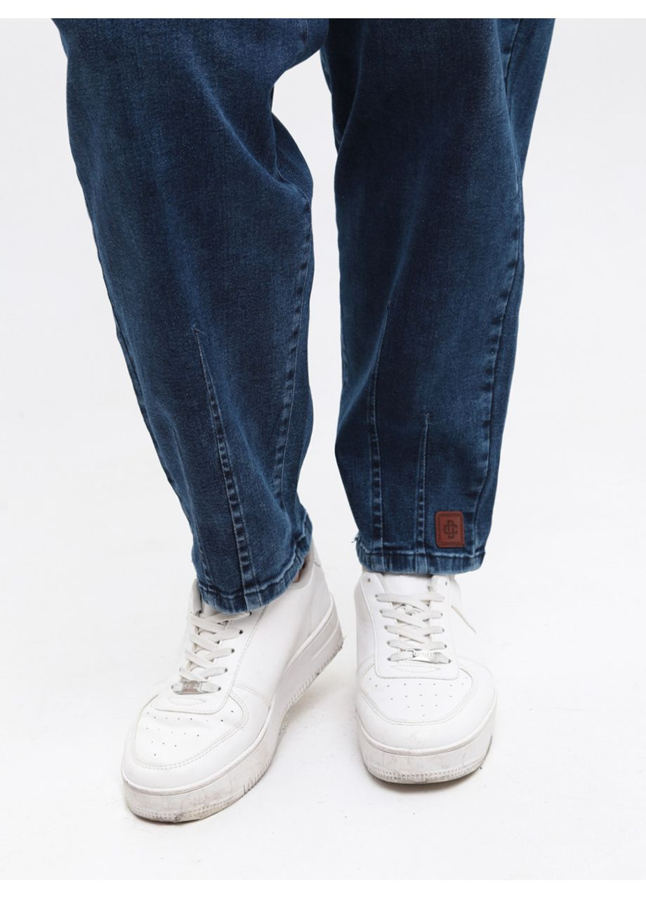 Джинси жіночі сині банани з резинкою на поясі великі розміри Banana's Adorati - (369668891)