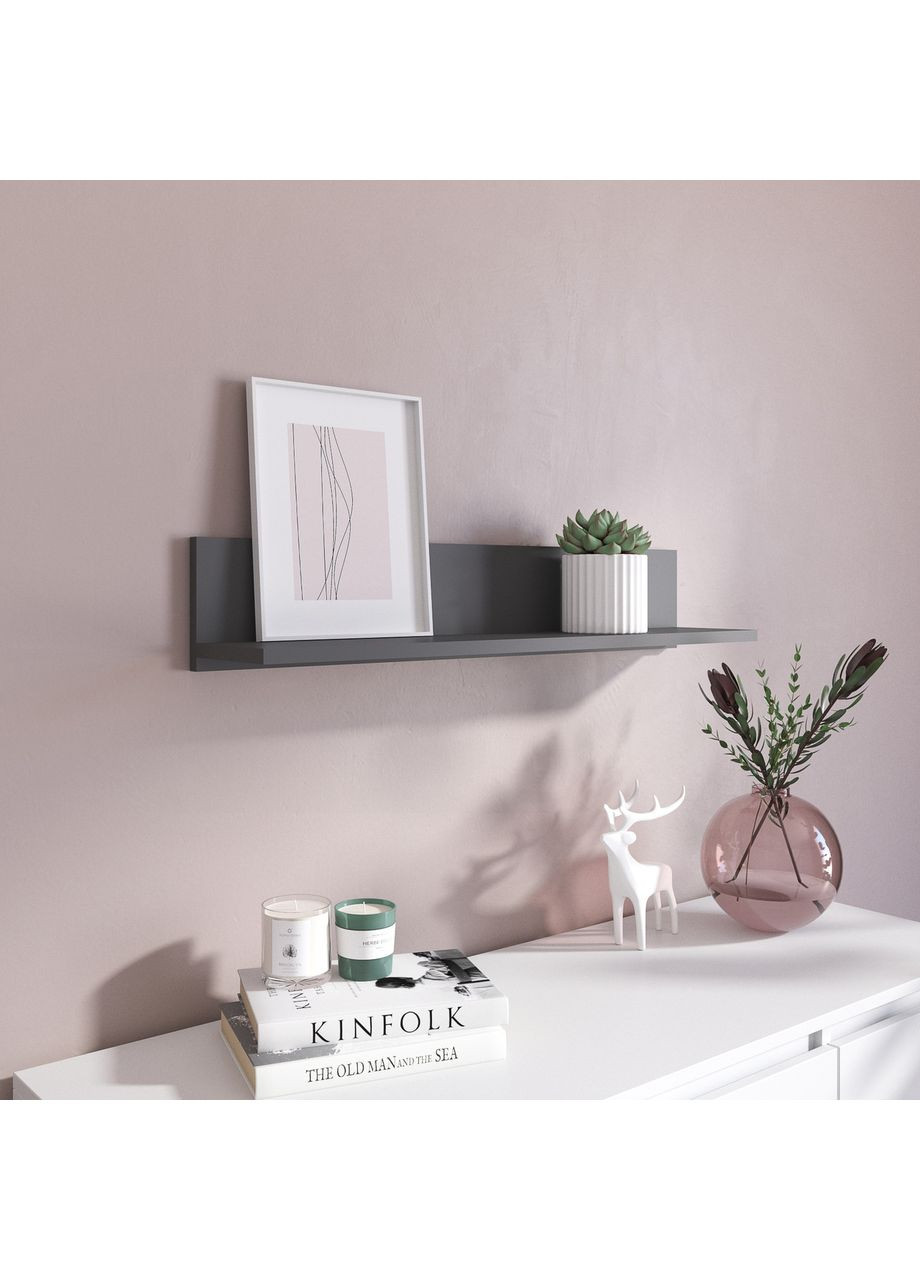 Полиця навісна для книг і декору з ламінованого ДСП 800x150x170 (hm-22-an) VAYS (363134746)