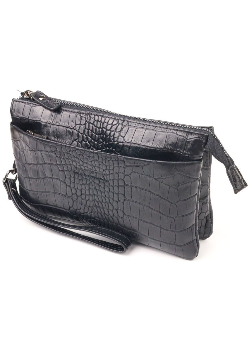 Клатч для мужчин из натуральной фактурной кожи с тиснением под крокодила 21556 Canpellini (329199052)