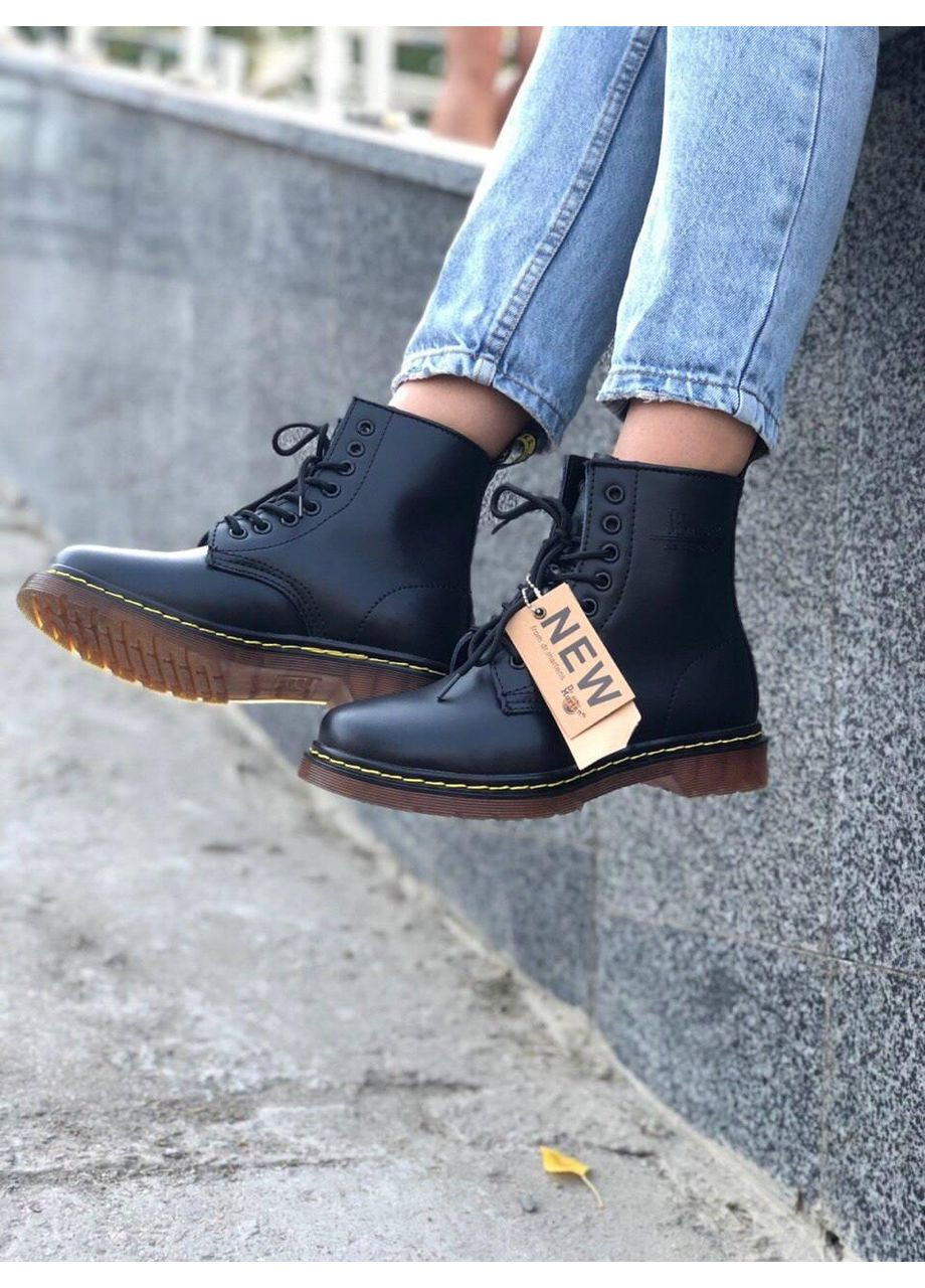 Ботинки женские и мужские Dr. Martens 1460 Black 11822006 Доктор Мартенс (Мех) No Brand (366322894)