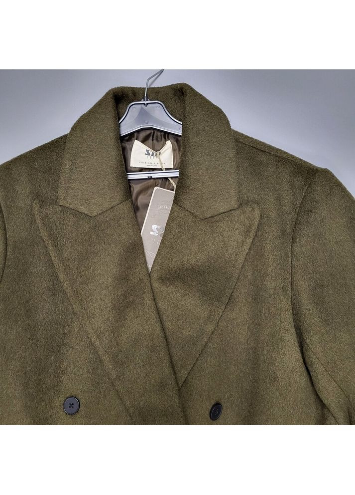 Оливковое (хаки) демисезонное Пальто 8851/310/550 Stradivarius