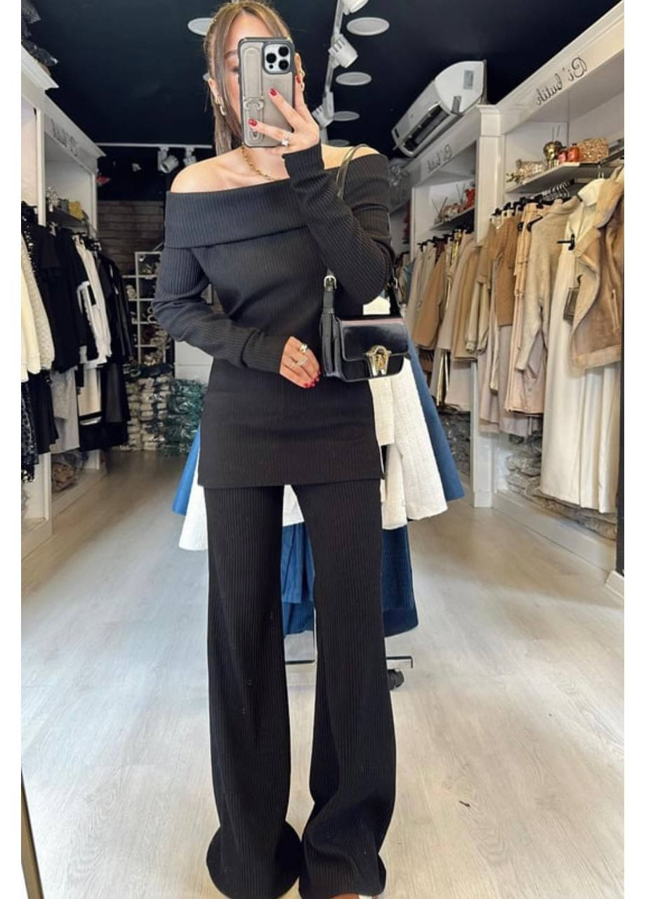 Жіночий костюм двійка з ангори-рубчик (42-44, 46-48) (розмірна сітка в описі) DK/DL Мода без кордонів (362219309)