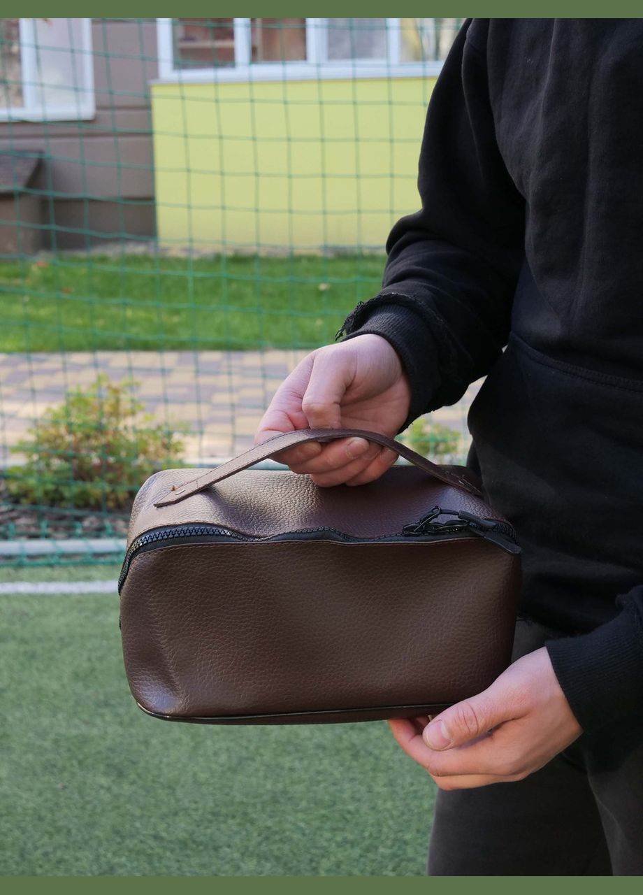 Дорожня косметичка органайзер екошкіра коричневий колір ToBeYou Neseser (307301489)