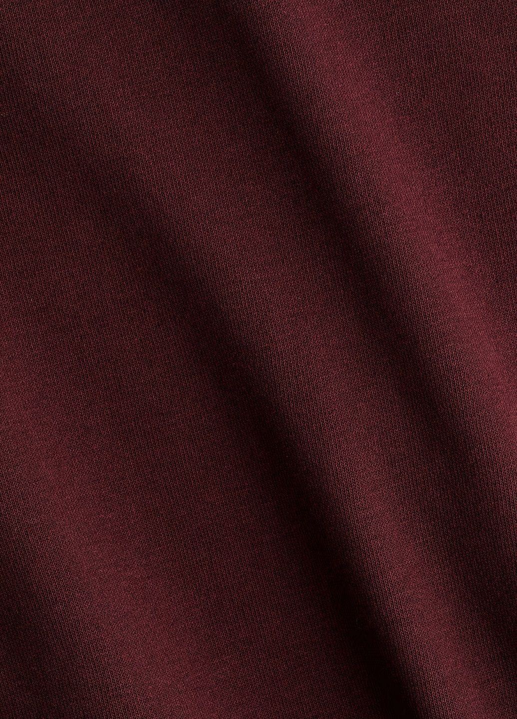 Бордовое кэжуал платье H&M однотонное