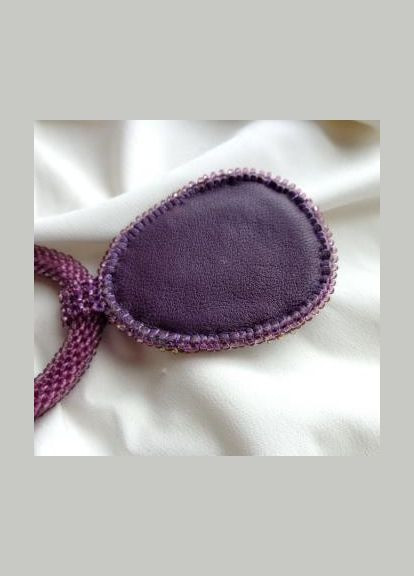 Кольє ручної роботи з бісеру з натуральним каменем "Устриця" No Brand (358224523)