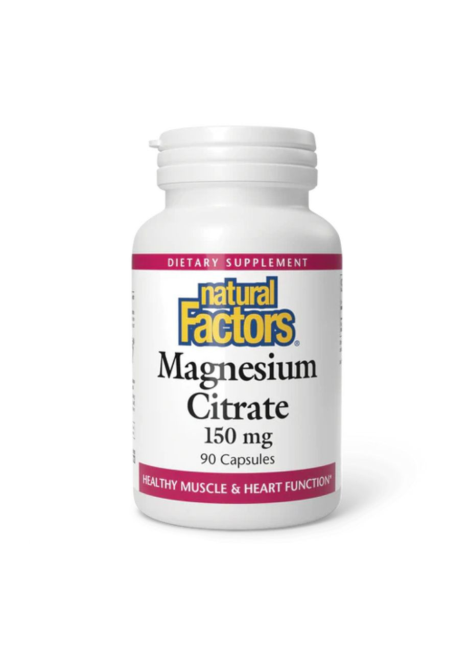 Magnesium Citrate 150mg - 90 caps Natural Factors (369398226)