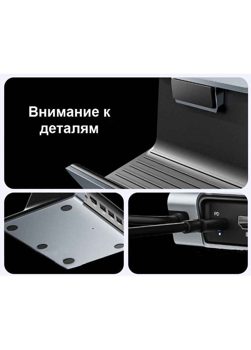 Док-станція 6 в 1 Lemorele для Steam Deck / Deck Oled, ASUS ROG Ally / Ally Extreme / X / Lenovo Legion Go / Go S / Legion Go 2 No Brand (382522656)