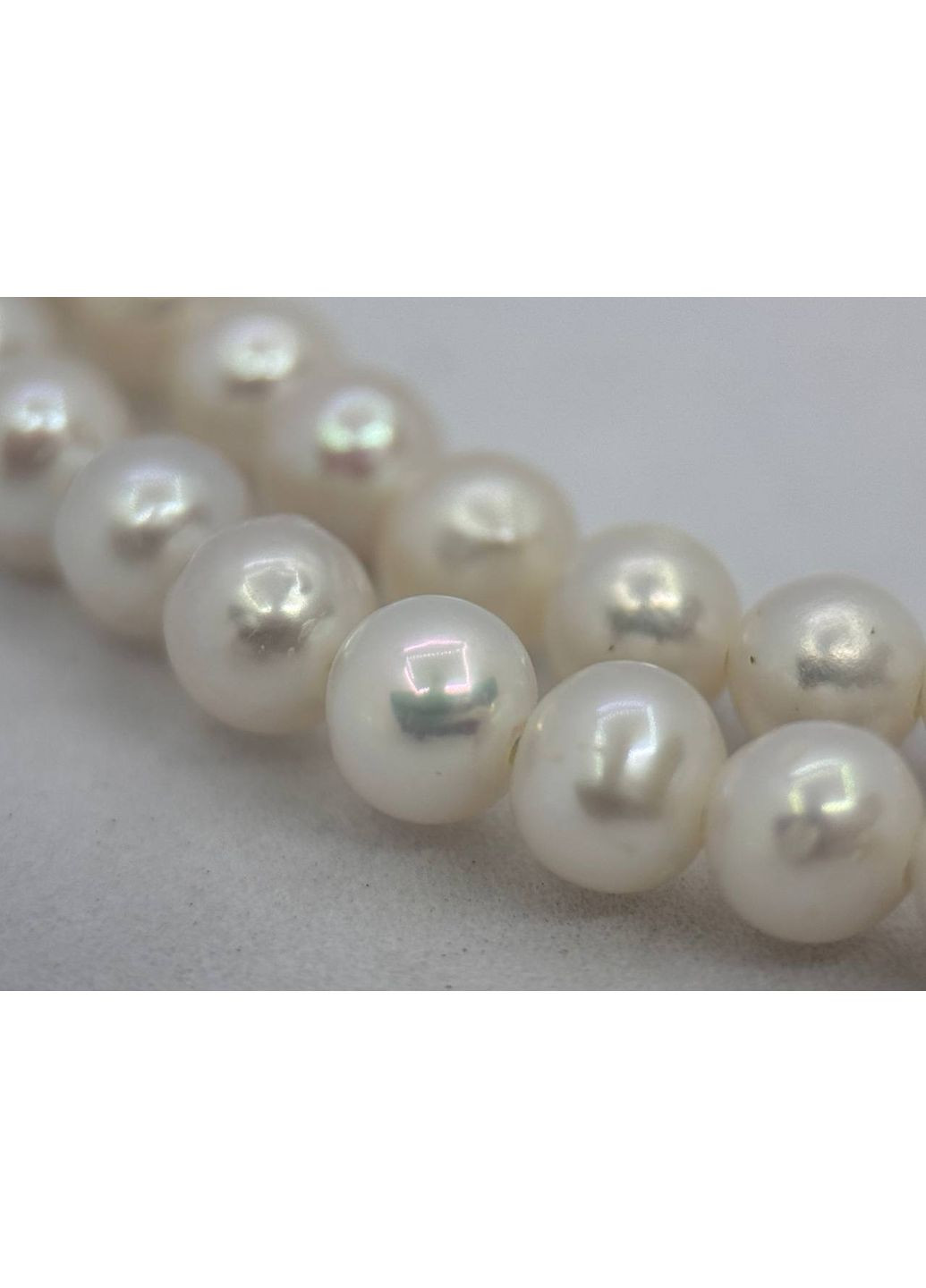 Перли на нитці без застібки 4.5-5 мм 40 см Білий No Brand (363829940)