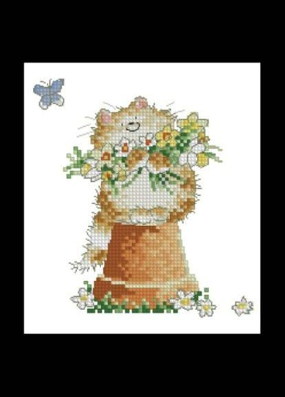 Набор для вышивки крестиком. Размер: 11*13 см. Майский кот Лоскуток (315362023)
