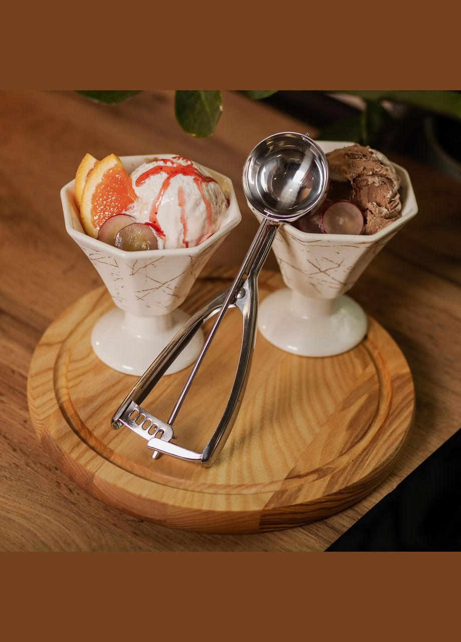 Кругла ложка для морозива 22×6,5 см з нержавіючої сталі HP-19-20-6,5x22,8CM No Brand (353503394)