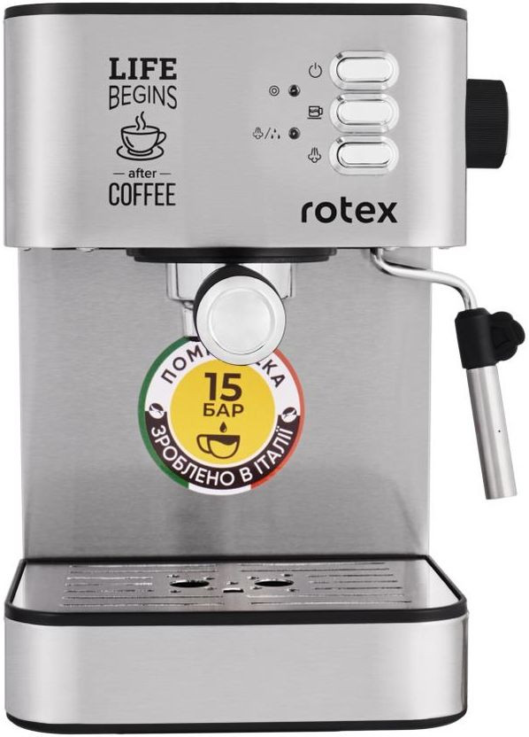 Рожковая кофеварка эспрессо RCM750S Life Espresso Rotex (315604483)