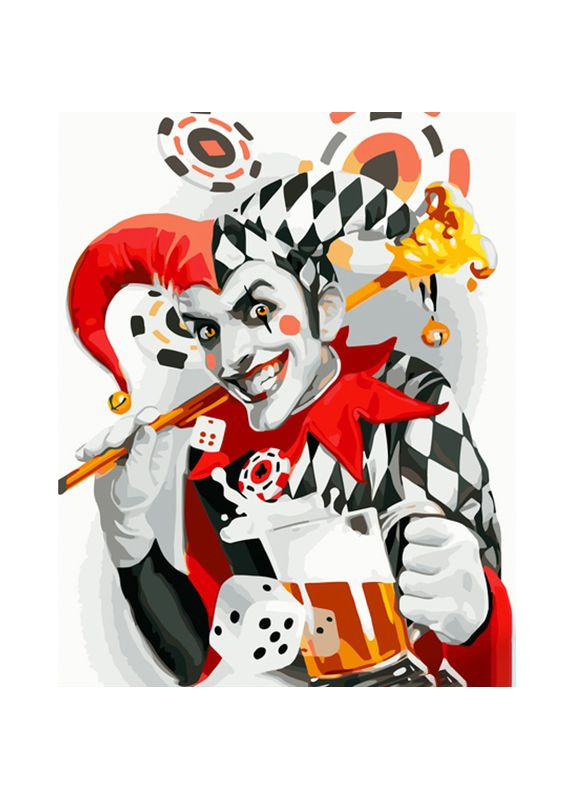 Картина по номерам "Веселый Джокер" см — творческий набор для рисования для детей и взрослых. Strateg (369758783)