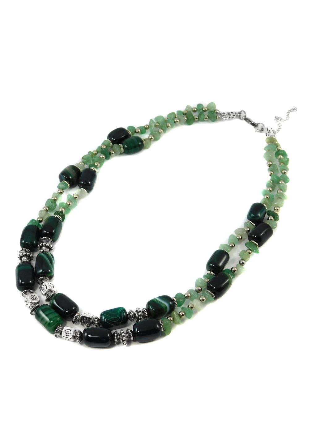 Намисто "Природна грація" Агат, Нефрит Fursa fashion (322316468)