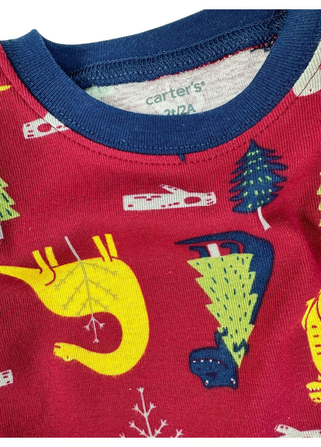 Комбинированная всесезон пижама dinosaur burgundy Carter's 5261~01