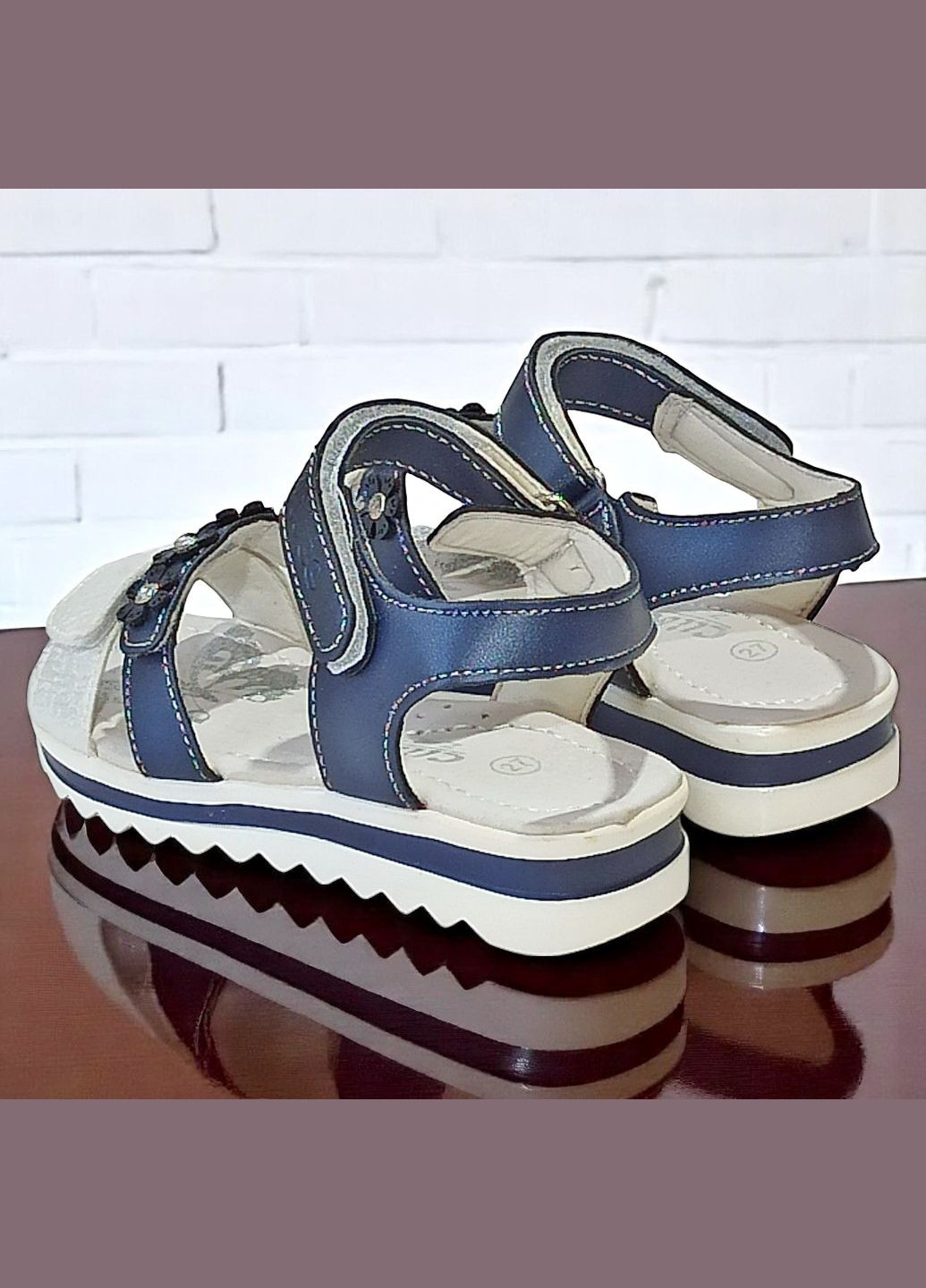 Відкриті ортопедичні босоніжки сандалі на липучках для дівчинки Клібі Clibee (333832224)