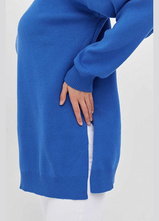 Синий демисезонный свитер женский вязаный теплый синий mkrm4035-1 Modna KAZKA