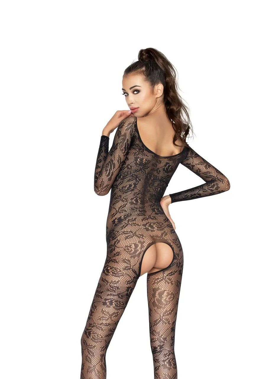 Комбінезон з відкритими грудьми, чорний BS031 S/L Passion (303897738)