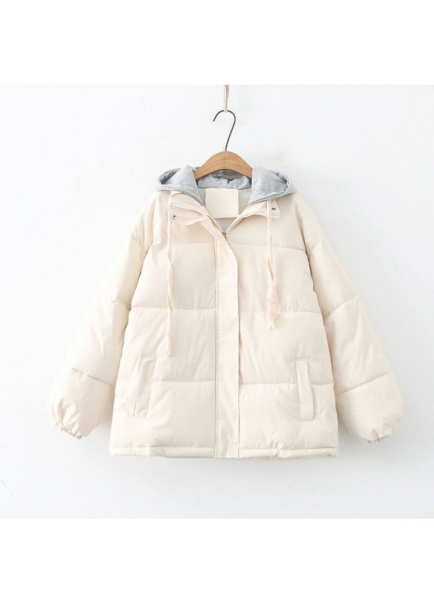 Молочная зимняя женская куртка — замеры в описании куртка-пальто Vione