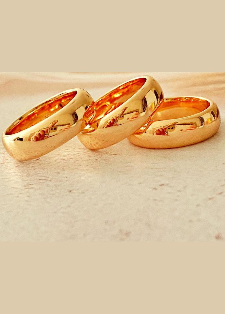 Позолоченные Обручальные Кольца "Классические" ширина 6мм, Обручалки. Позолота No Brand (340487206)