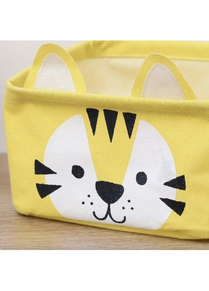 Корзина для іграшок Тигрюля жовта холстова для білизни та дрібниць органайзер для дому ProDobro (365442300)