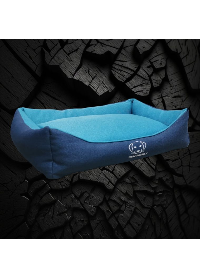 Лежанка 140х100х25см з текстилю для великих собак "Lagoon" (Синій) S&N Family (361204569)