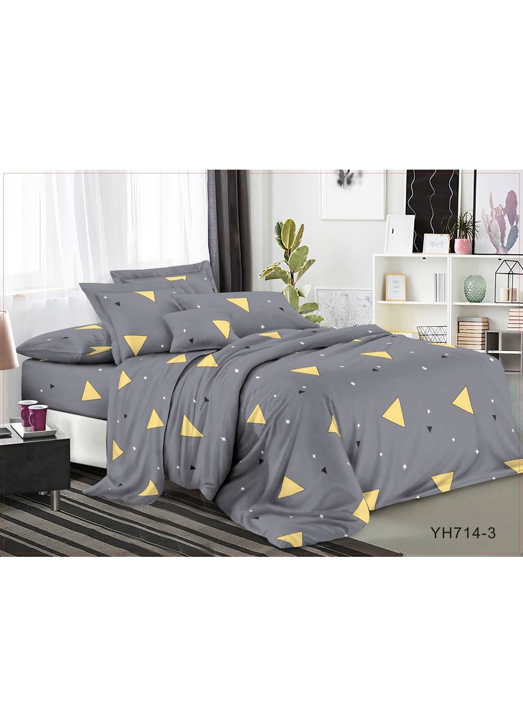 Двоспальний комплект постільної білизни 180х220 см (BP2-324) Vital-Textile Бязь 3D Premium (353310803)