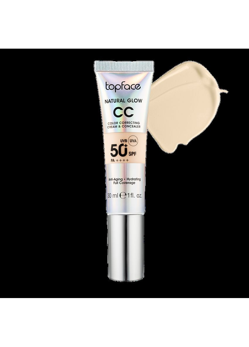 Тональный крем Natural Glow CC Cream & Concealer PT472 [002] 30 мл (93726) TopFace (367195741)