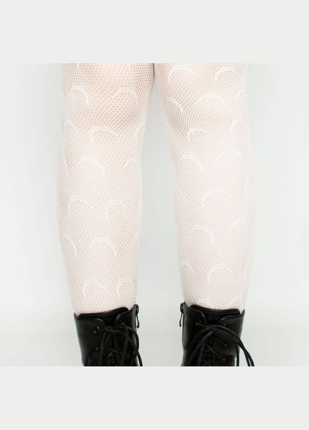 Колготки ажурные белые в кружево сетку с полумесяцами один размер чулки с узором лолита готические колготы сказочные аниме No Brand (307165452)